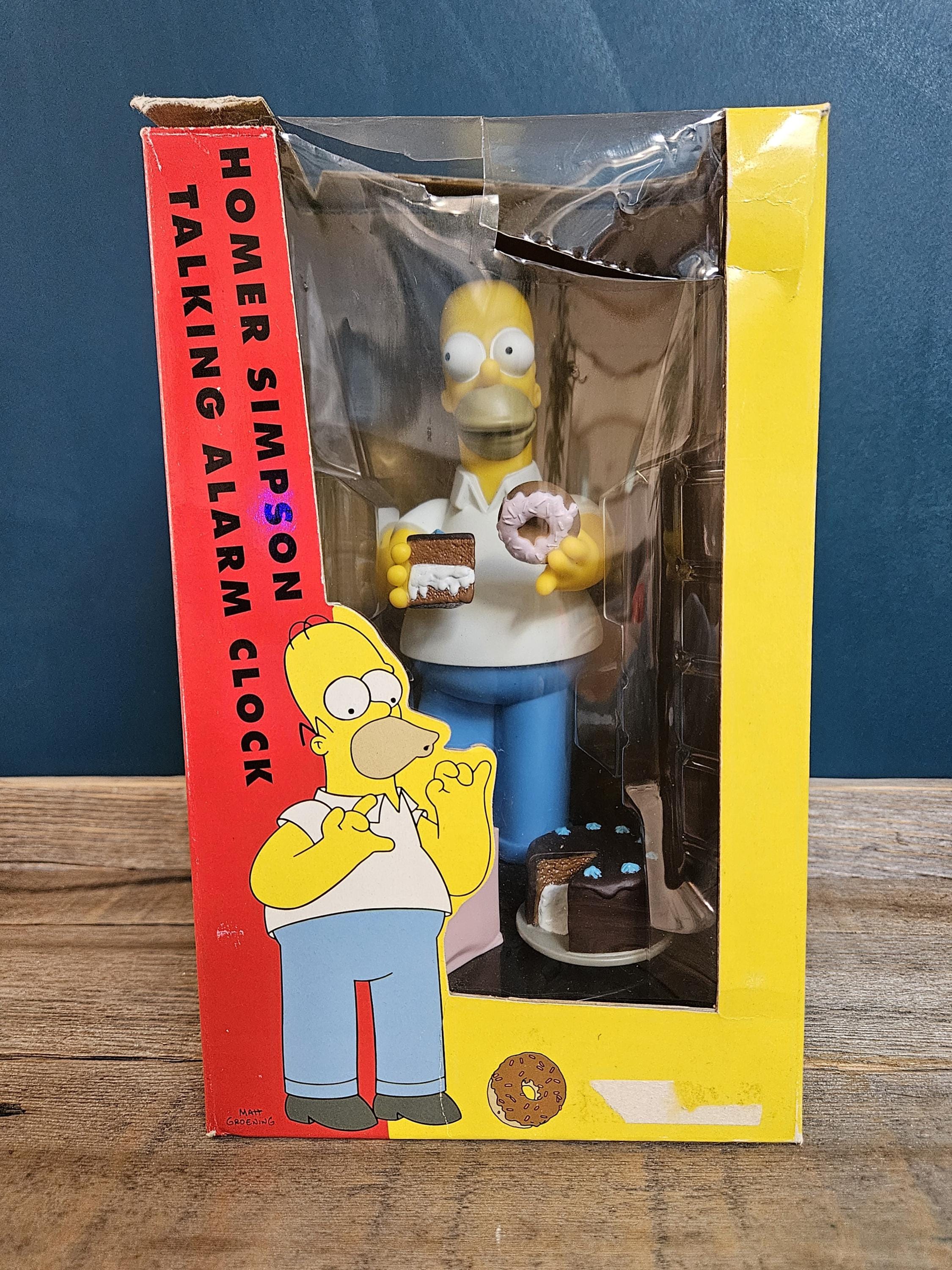 Vintage Homer Simpson Talking Alarm Clock New in Box - Etsy