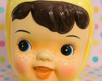 Vintage Napco Miss Cutie Pie Ceramic Cookie Jar Japan