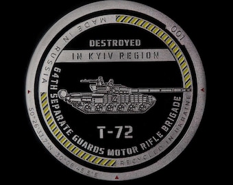 Powerful Symbol of Ukraine's Resilience: Recycled Tank Coin - Perfect Gift Idea