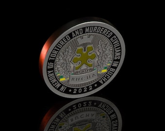 Authentic Ukrainian Commemorative Coin: Bucha Challenge Token