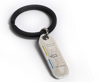 Military Helicopter Keychain - Authentic MI35 Parts, Aviation Trophy, Handmade Military Collection Piece