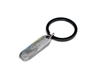 Brutal Tank Keychain - Military Collection T72, Authentic Armor Piece, Gift for Father, War Trophy