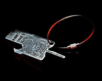 Unique Military Collectible Gift - Ukraine War Memorabilia Keychain with Authentic Tank Bottle Opener