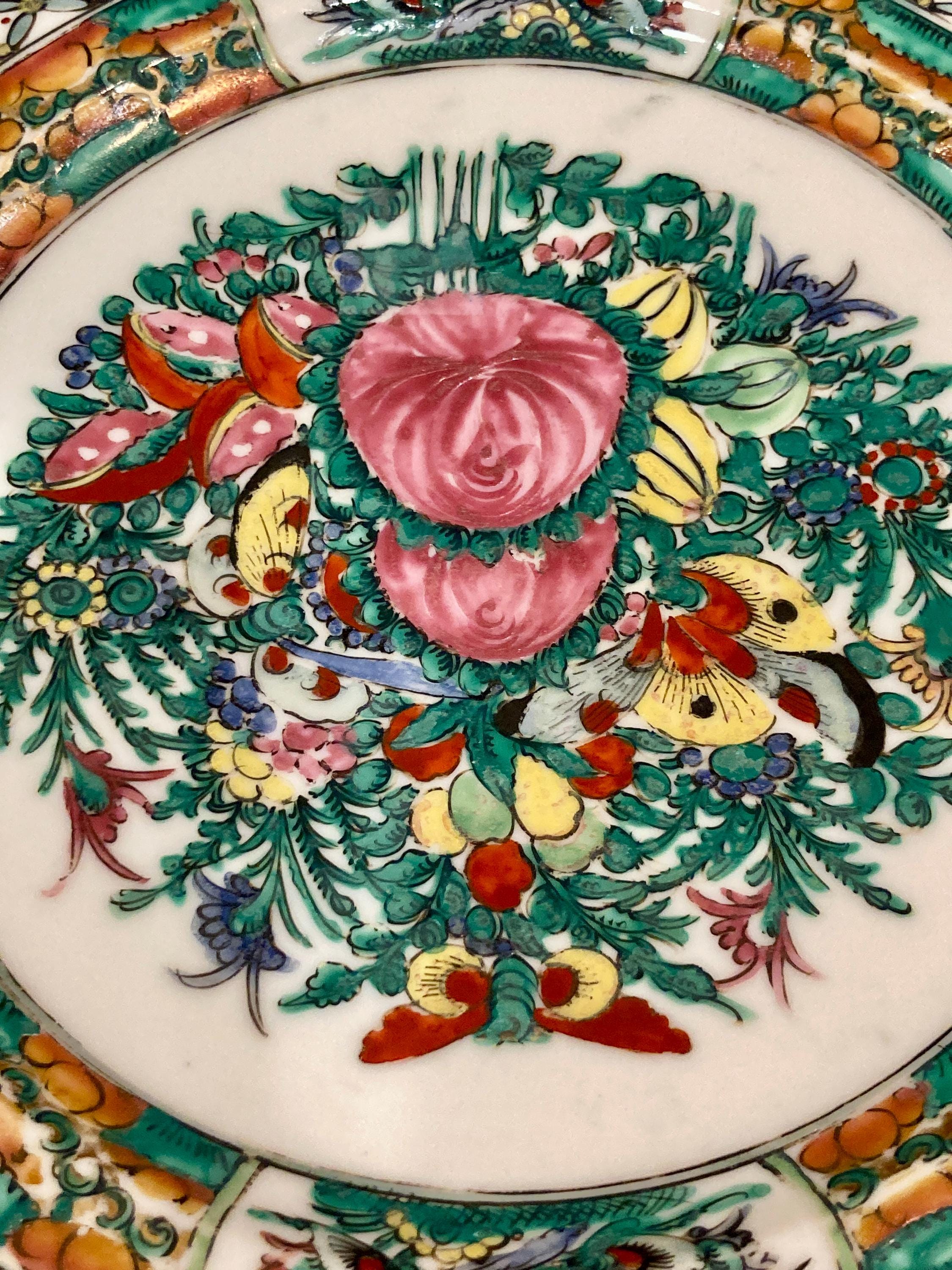アンティーク　チャイナ　ローズメダリオン ２枚　Chinese Rose Rose Medallion Indiana Antique Chinese Vases for sale | eBay