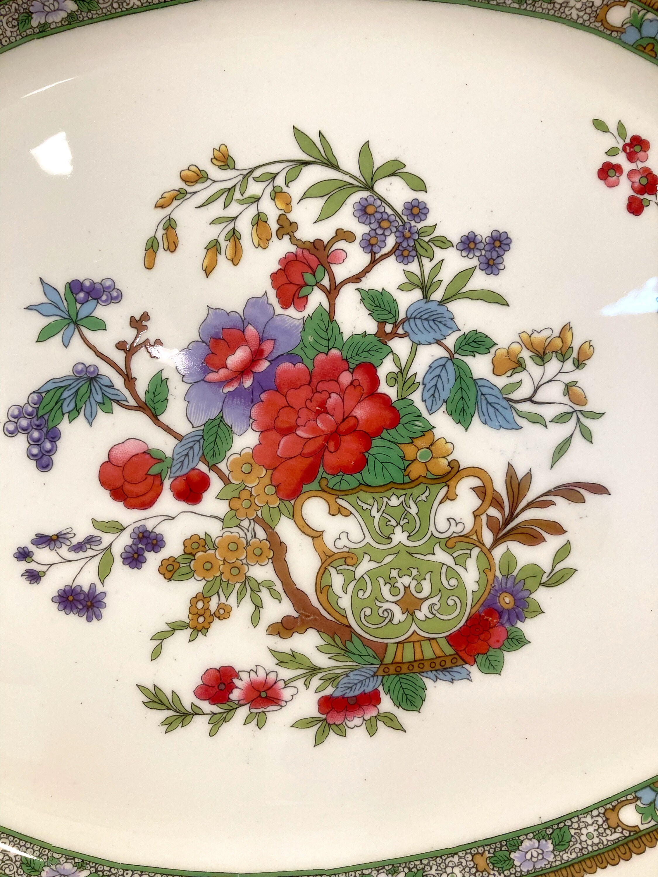 Vintage Bone China Paragon Tree of Kashmir Large Oval Serving Platter ...