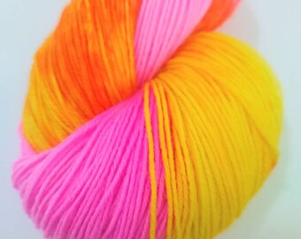 Hand dyed yarn ~ Girls Just Wanna Have Fun 100g Superwash 75/25 BFL/nylon washable fingering / sock yarn