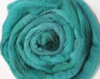 OOAK: LAGOON 4oz braid of 100% bfl hand-dyed spinning fiber/roving