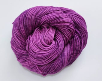 Hand dyed yarn ~ PURPLE PARADISE 100g Superwash Merino DK weight 4 ply yarn