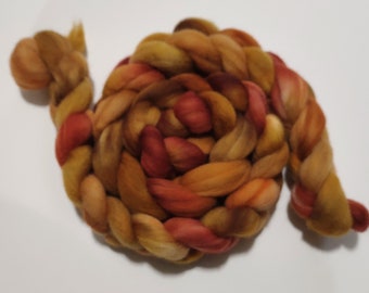 CANYONLANDS 4oz braid of Falkland hand-dyed spinning fiber/roving/combed top