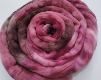 VINTAGE 4oz braid of Falkland hand-dyed spinning fiber/roving/combed top