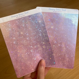 Hoja de pegatinas de confeti & Cloud Glosado Holográfico