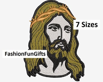 Jesus Face Machine Embroidery 7 Sizes Digital File Pattern Machine Embroidery Design, Instant Download