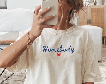 Comfort Colors® Homebody Shirt, Cozy Season Crewneck, Cute Introvert Tshirt, Funny Sarcastic Tee, Trendy Rerto Anti-Social Best Friend Gift