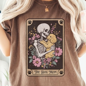 Golden Retriever Tarot-Karte Shirt, Komfort Farben Goldener Hund Mutter Geschenk, Pelz Mama T-Shirt, neuer Haustier Besitzer Golden Doodle Liebhaber Muttertagsgeschenk