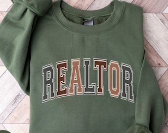 Real Estate Agent Sweatshirt, Realtor Sweatshirt,College Varsity Real Estate Sweater, Realtor Crewneck, Closing Gift Shirt