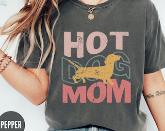 Comfort Colors Dachshund Shirt, Dog Mom Shirt, Doxie Tee,Dachshund Clothes, Weenie Dog Tshirt, Weiner Dog Gifts, Fur Mama Shirt
