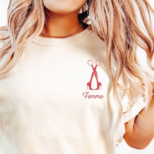 Subtle Lesbian Shirt,  Bi Pride Lesbian Girlfriend Gift, WLW Tee, Sapphic TShirt, Butch Bait Top, I let Femmes Top Me Pocket Design
