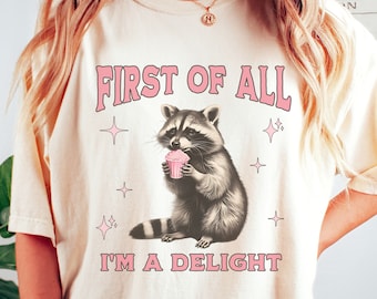 Retro Waschbär Shirt, ich bin eine Freude, wilde Komfort Farben Shirt, lustiges Waschbär Tshirt, sarkastisches Waschbär T-Shirt, Waschbär-Liebhaber Geschenk, Waschbär Meme