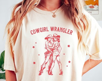 Gay Cowgirl Lesbian Shirt, Femme Lesbian Pride Tshirt, Subtle Bi Pride Lesbian Girlfriend Gift, WLW Tee, Sapphic Western T Shirt, Butch Bait