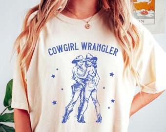Gay Cowgirl Lesbian Shirt, Femme Lesbian Pride Tshirt, Subtle Bi Pride Lesbian Girlfriend Gift, WLW Tee, Sapphic Western T Shirt, Butch Bait