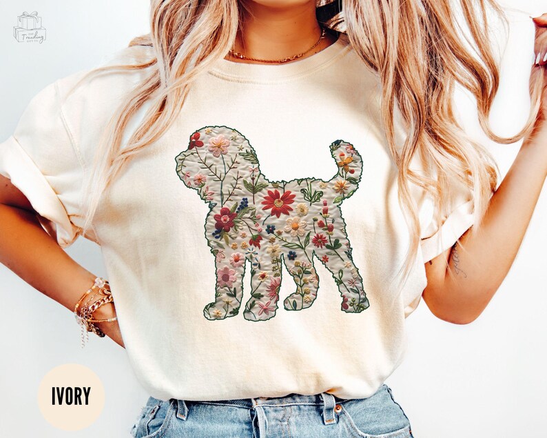 Comfort Colors Floral Doodle Shirt , Goldendoodle Mom T Shirt ...