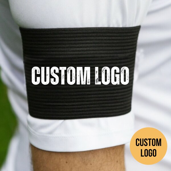 Custom Logo Captain Armband, Black, For Sports Teams