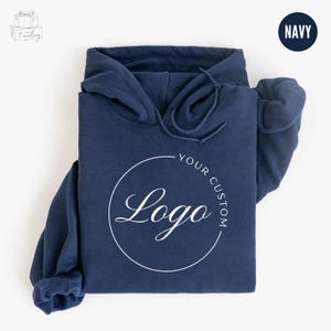 Custom Logo Hoodie, Your Business Logo or Brand Logo, Front and Back Logo Sweatshirt, Your Design Here, Team Logo Shirt, Company Logo Gifts