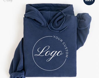 Custom Logo Hoodie, Your Business Logo or Brand Logo, Front and Back Logo Sweatshirt, Your Design Here, Team Logo Shirt, Company Logo Gifts