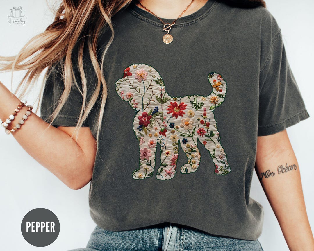 Comfort Colors Floral Doodle Shirt , Goldendoodle Mom T Shirt ...