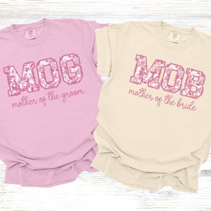 Mother of the Bride Groom Shirt, Comfort Colors Bridal Party Getting Ready Outfit, Gift From Daughter Son, Toile De Jouy MOB Tshirt, MOG Tee