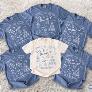 Pj's and Prosecco Bachelorette Party TShirt, Girls Gone Mild Tee, Spa Bach, Girls Night In Luxury Bach Merch, Champagne Slumber Party Shirt