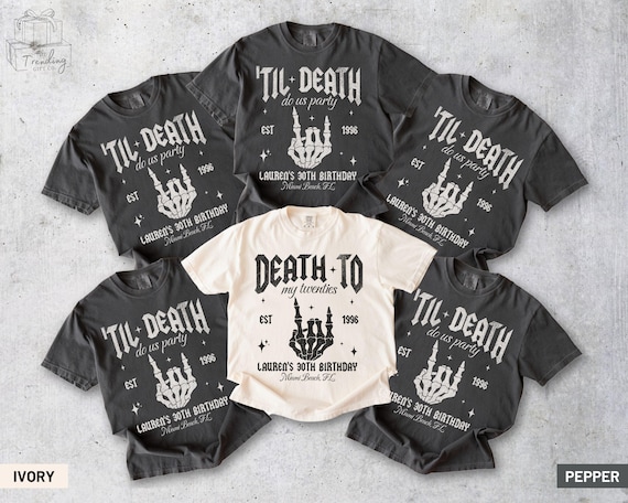 Death To My Twenties Shirt Custom 30th Birthday Tee Funny Halloween 30 Bday Party T Shirt RIP To My 20s  Funeral for My Youth Tee