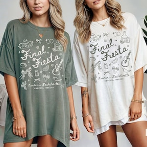 Final Fiesta Mexico Bachelorette Shirt Custom Beach Bridal Party TShirt Cancun Girls Trip Tees Cabo San Lucas Luxury Tropical Bach Merch