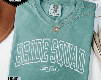 Bridal Party Comfort Colors® Shirt, Getting Ready Bridesmaid Proposal Gift, Bride Squad Matching Wedding Party Bachelorette Shirt