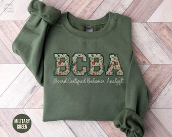 BCBA-tröja, beteendeanalytikertröja, styrelsecertifierad beteendeanalytiker-tröja, examenspresent till framtida BCBA, BCBA-inkluderingstopp