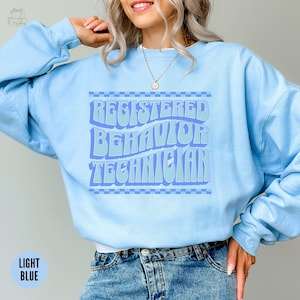 RBT Shirts,Registered Behavior Technician Sweatshirt, Aba Therapist Gift, Retro Behavior Analyst Crewneck,Bcba Sweatshirt, Behavior Analyst