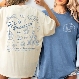 Pj's and Prosecco  Bachelorette Party Shirt, Girls Gone Mild Tee, Spa Bach, Girls Night In Luxury Bach Merch, Champagne Slumber Party Tshirt