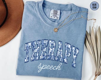 Toile De Jouy Logopädie Shirt, Floral SLP Tshirt, Komfort Farben Sprachpathologie T-Shirt, Therapeut Geschenk, Sprachpathologie T-Shirt