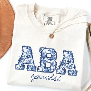 ABA Therapist Shirt, Toile De Jouy Behavior Therapist Shirt,Behavior Specialist Tee, Sped Teacher Gift, RBT BCBA Tshirt, Comfort Colors®Bcba