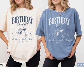 Comfort Colors Birthday Shirt Custom Matching Group Tshirt, Dirty 30 Social Club T-Shirt, Personalized Birthday Crew Outfits, Girls Trip Tee