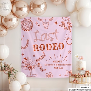 Last Rodeo Bachelorette Decorations, Cowgirl Bachelorette Banner, Nashville Bach Party Backdrop, Western Welcome Sign, Rodeo Bridal Shower