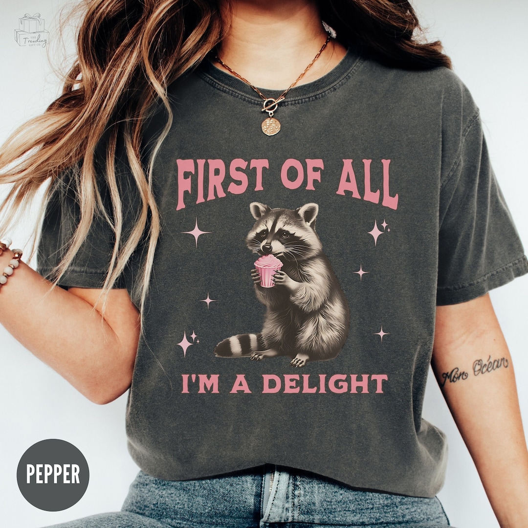 Im A Delight Raccoon Shirt, Feral Comfort Colors Shirt, Funny Racoon ...