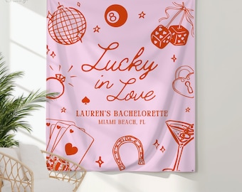 Custom Bachelorette Party Tapestry, Perfect Match Bachelorette Yard Sign, Valentine Bach Backdrop, She Found Her Bachelorette Party Decor