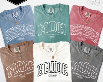 Bridal Party Comfort Colors® Shirt, Getting Ready Bridesmaid Proposal Gift, Maid Of Honor Tee, Matching Wedding Party Bachelorette Shirt