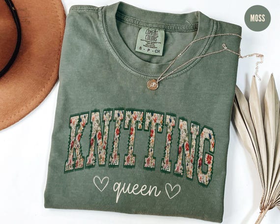Knitting Shirt, Funny Knitting T-Shirt, Gift for Knitters, Knitting Lover Tee, Yarn Enthusiast Apparel, Cute Comfort Colors Knitting Design