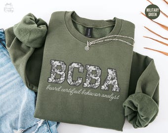 Toile De Jouy BCBA Shirt, Behavior Analyst Sweatshirt, Board Certified Behavior Analyst Crewneck, Graduation Gift for Future BCBA Therapist