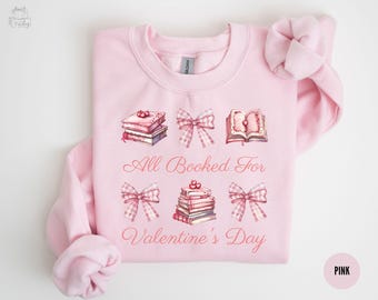 Sudadera de San Valentín para amantes de los libros, camiseta de San Valentín con cuello redondo para amantes de los libros, camiseta de bibliotecaria para amantes de los libros, San Valentín para profesores coquetos, regalo de San Valentín para los libros