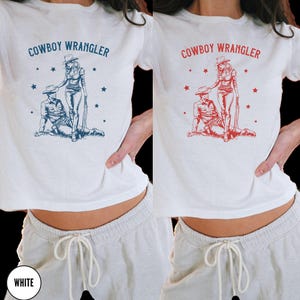 Baby Tee Y2k Cowgirl Summer Top, Cute Cowboy Babytee , Western Baby Tee, Cowgirl Summer Top, Country Era Y2k Croptops, Cute Rodeo Shirt