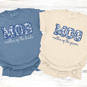 Mother of the Bride Groom Shirt, Comfort Colors Bridal Party Getting Ready Outfit, Gift From Daughter Son, Toile De Jouy MOB Tshirt, MOG Tee