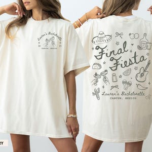 Camiseta de despedida de soltera Fiesta Final, personalizada, para playa, para novias, para viaje a México, para chicas, Cabo San Lucas, margarita tropical de lujo, mercancía de Bach